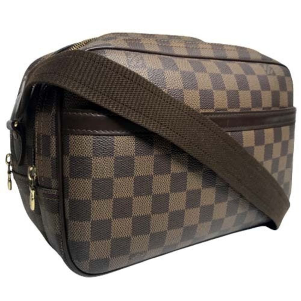 Louis Vuitton Reporter Ebene Brown Shoulder Bag Crossbody Leather Brown